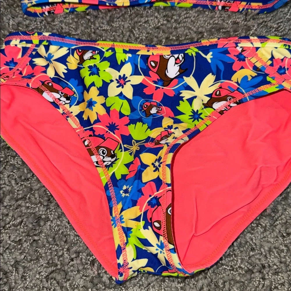 Colorful Kids Swim Set Buc-ees Girls Small 6/6X - Picture 3 of 11